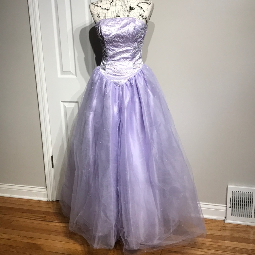 Venus Pastel Tulle Corset Formal Puff XV Embellish Pearl Fairy gown dress y2k xs